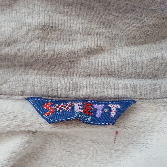 Sweet T Marled Gray Bleach Splattered Jacket - Picture 6 of 8